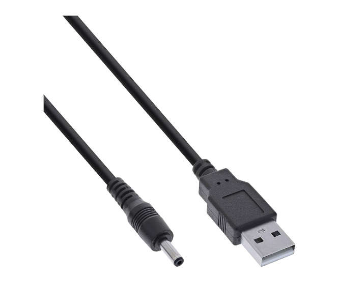5V USB A PLUG -2.1mm DC SOCKET INLINE - 1.5M LEAD LXT-DC215