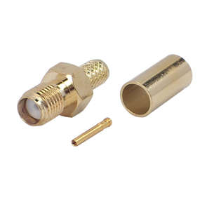 SMA-SOCKET CRIMP RG58U 5mm GOLD PLATED  M5004LZ