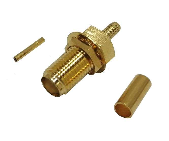 SMA-SOCKET CRIMP P/M RG174 GOLD M5006PZ