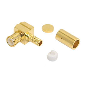 MCX-PLUG MINI CRIMP R/A RG174U, GOLD  M52156P