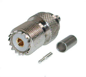 UHF-SOCKET CRIMP RG58 6mm M55259L-6