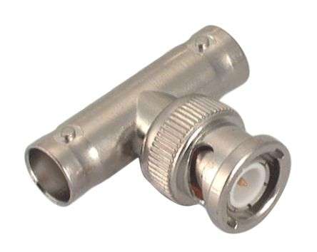 BNC T-PIECE ADAPTOR PLUGx1 TO SOCKETx2  M5551