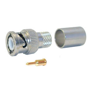 BNC-PLUG CRIMP RG213U GOLD PIN 10mm M5569J