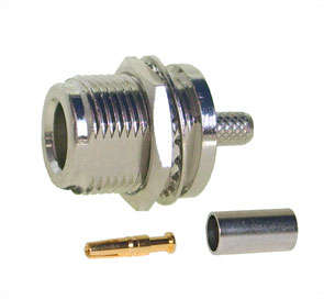 N-SOCKET CRIMP BULKHEAD 5mm RG58 M57302L