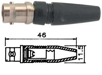 SOCK BNC SOLDERLESS IN-LINE  M5812