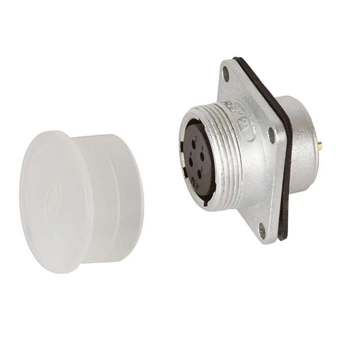 CIRCULAR POWER CONN M22 4W SOCKET PANEL MNT M595717C