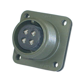 SOCKET CIRC M22 4P FLANGE M595817C