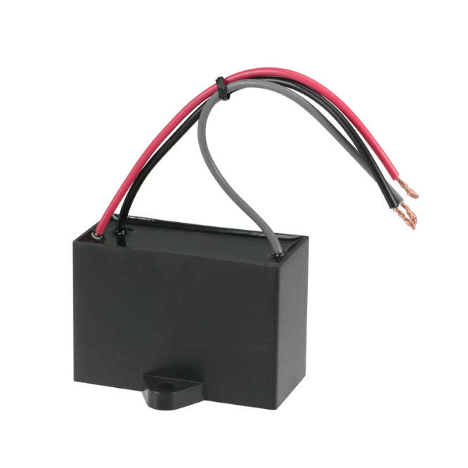 AC MOTOR RUN CAPACITOR 0.15uF+1.2uF 450VAC 3 W/LEADS MAC0.15MF+1.2MF450VK