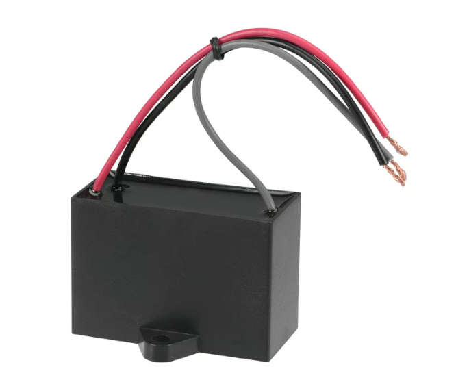 AC MOTOR RUN CAPACITOR 0.15uF+1.2uF 450VAC 3 W/LEADS MAC0.15MF+1.2MF450VK