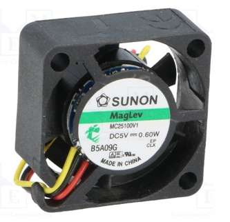 5VDC AXIAL FAN 25sqx10mm 3.5CFM VAPO 3-WIRE  MC25100V1-0000-G99