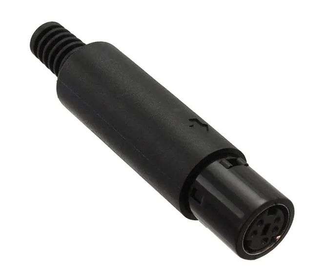 CONN RCPT FMALE MINI DIN 5P SLDR 12005-05A