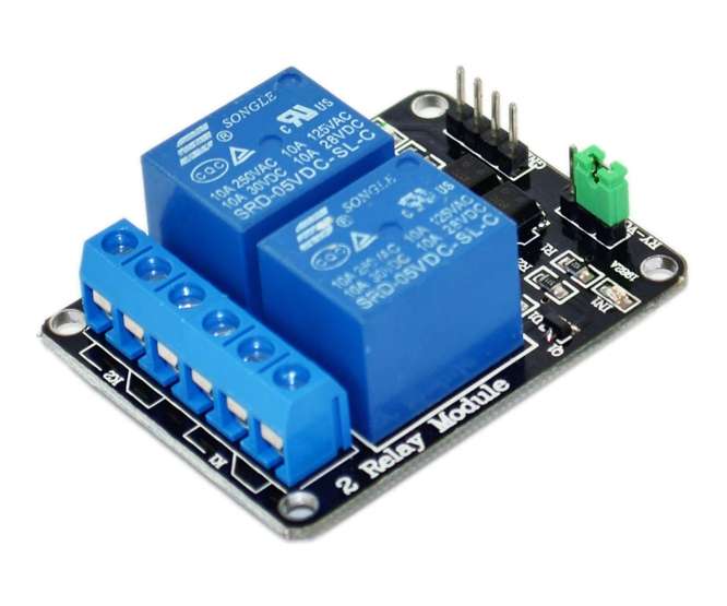 TRIGGER LOW 2-CH RELAY 5V COIL, MODULE BOARD MD0004-5VDC