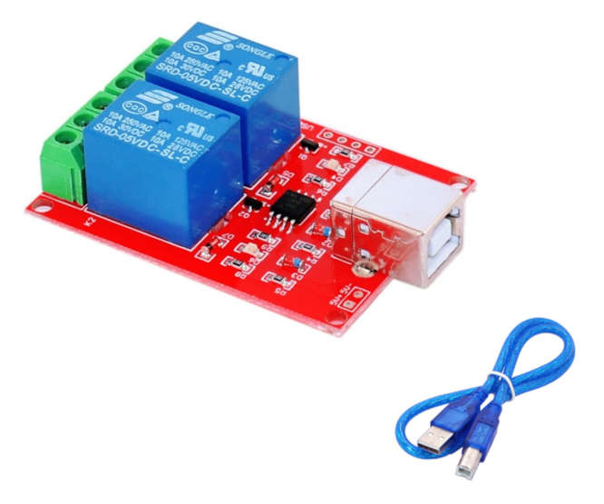 2-CH SPDT RELAY 5V-COIL USB DRIVE MD0163-5VDC