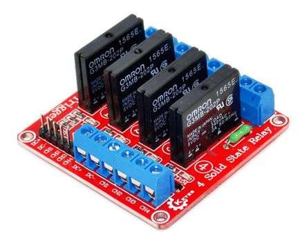 4-ch SOLID-STATE 5v RELAY RED PCB 240V 2A  MD0276