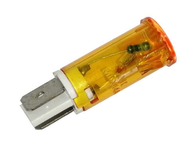 PILOT LIGHT CLIP-ON 220V D=12.7MM 220V YELLOW  MDX14A-YELLOW / 190621