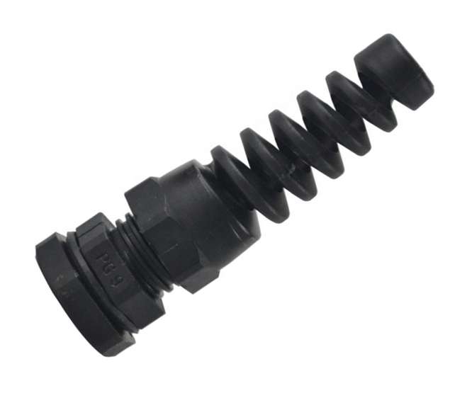 COMPRESION GLAND PG7 STR/REL4-6.8mm THREAD OD=12.5mm BK MGB12S-P-07B