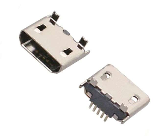 MICRO USB  SOCKET VERTICAL SMD TYPE-B  5P LOOSE/PCS  l758258 / 181374