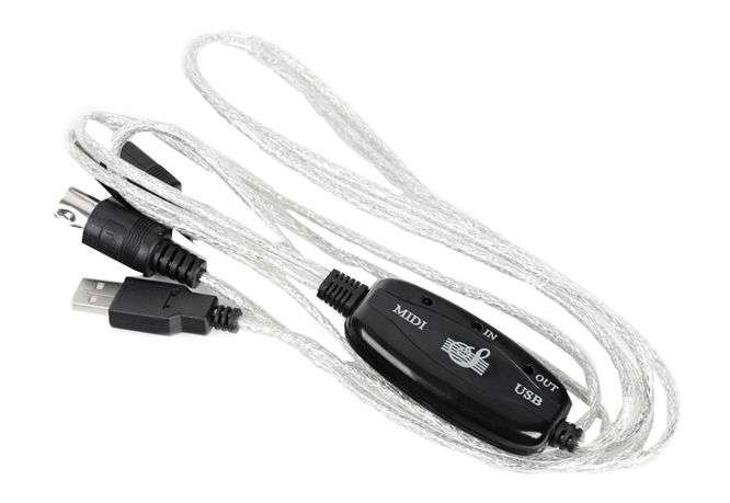 USB CABLE CONV PC TO MUSIC KEYBOARD ADPAPTER  MIDI / 190499