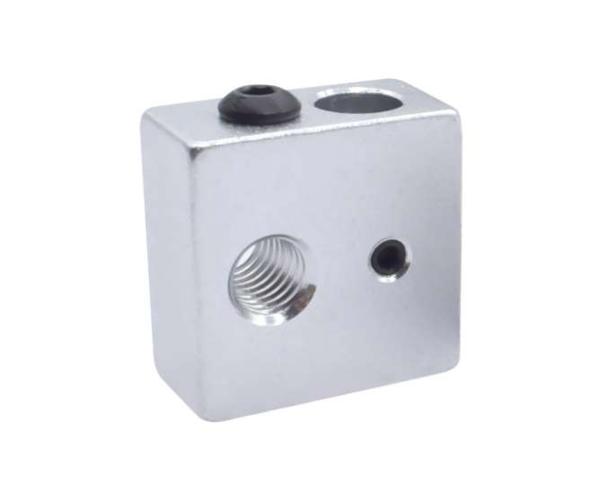 3D PRINTER HEATER ALUM. MOUNTING BLOCK 20x20x10mm MK8
