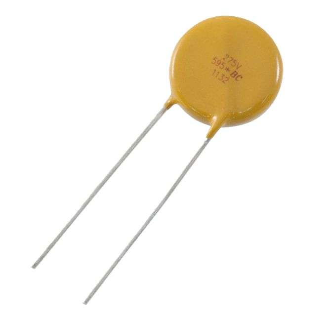 MOV 14mm RMS=220V DC=180 0.6W J=62 JVR-14N221K-L
