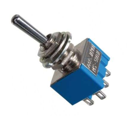 MINI TOGGLE SWITCH DPDT P/M SOLDER MS-500F