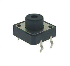 TACTILE SWITCH DIL 12x12mm ROUND TOP H=7.5  TD-12EA-7.5