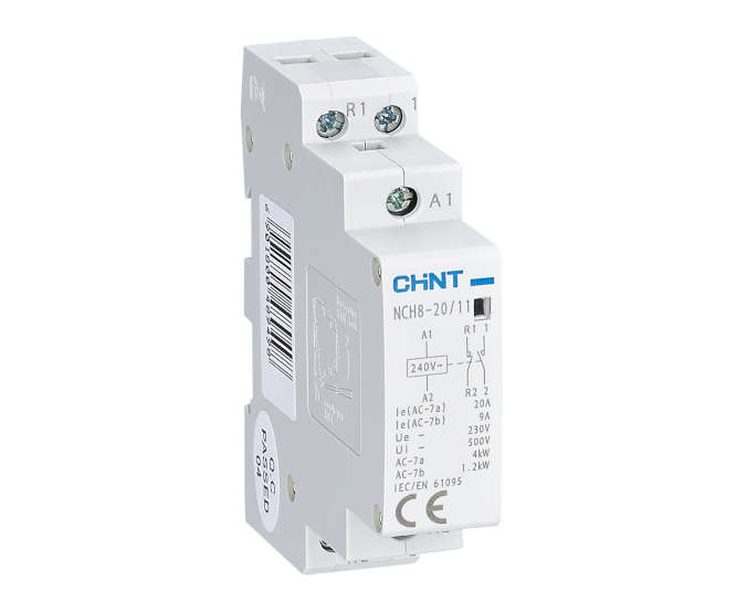 AC CONTACTOR 20A 230VAC COIL 2POLE N.O. AND N.C. NCH8-20/11-230VAC