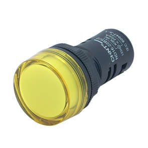 PILOT LAMP RND D22mm 220V/240V YELLOW ND16-22BS/240Y