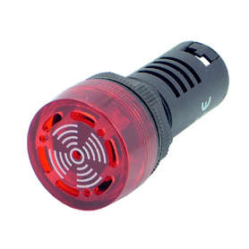 PILOT LAMP W/BUZZER 220V RED  ND16-22FS-AC220V-RD / 170264