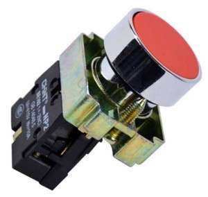 PUSH BUTTON SWITCH ROUND 22mm NC RED NP2-BA42