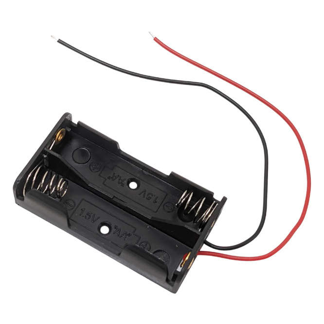 BATTERY HOLDER FOR 2xAA W/WIRE LEADS ORUM-3X2