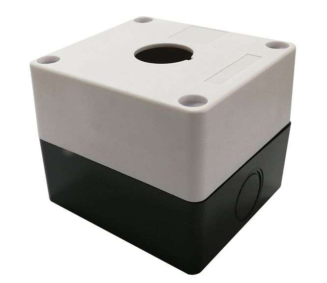 PUSH BUTTON ENCLOSURE 1HOLE IP65 PLASTIC GREY PB-BX1-22