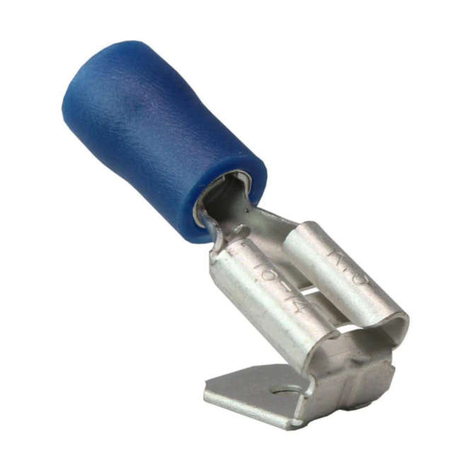TERMINAL PRE-INSULATED MAL+FEM BLUE 6.35mm STACKABLE PBDD 2-250