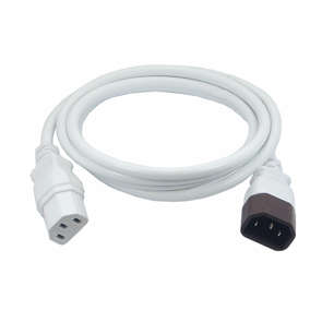 LEAD IEC PLUG TO IEC-SOCKET 1.8M WHITE  PC-HSP1WT1.8
