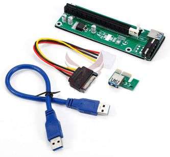 PCI-E EXTENDER / RISER BOARD 1X-16X  LC-1XTO16X / 170470