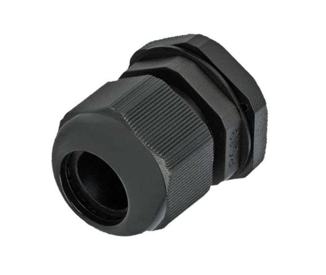 BLACK COMPRESSION GLAND PH=25mm CAB=12-16mm PG19-BLK