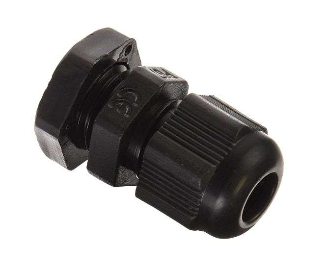COMPRESSION GLAND PG7 3-6mm,THREAD OD=12.5mm BK M12  PG7-BLK / 170522