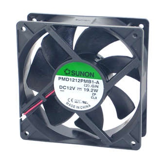 12VDC AXIAL FAN 120sqx38mm BAL 190CFM LEAD PMD1212PMB1-A *D*