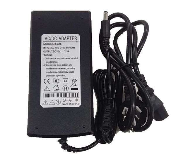 POWER SUPPLY D/T I=220 O=52V 2.5A  POE,  2.1mm SOCKET  5225