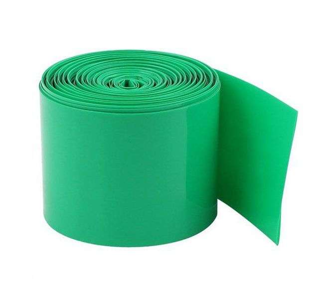 SLEEVING HEATSHRINK 25mm GREEN OPEN - FLAT=25mm TBA