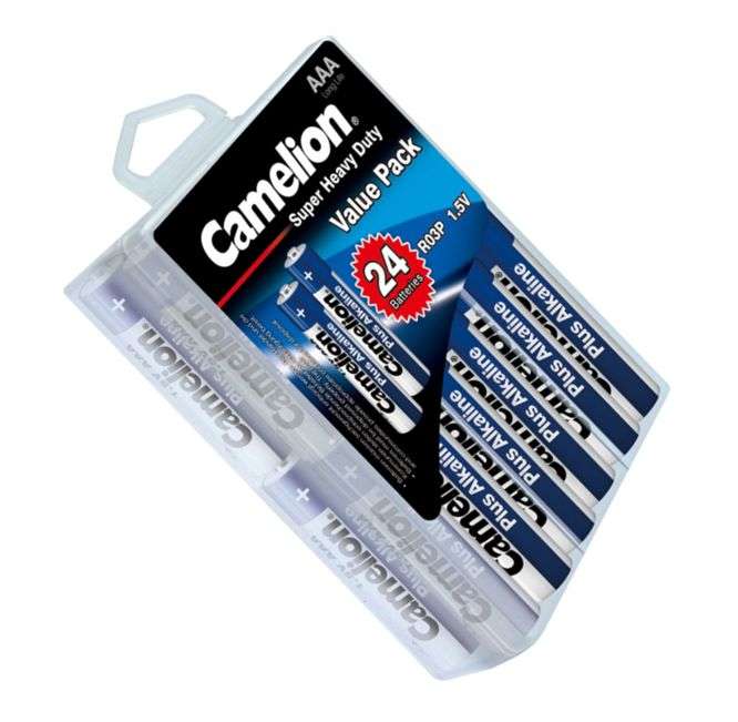 R03/AAA BATTERY 1.5V 24/PACK, ZINC CARBON R03P-PBH24B