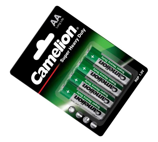 R6=AA= BATTERY 1.5V 1.22A/h ZINC CHLORIDE - 4P/PACK   R6P-BP4G *DBK*