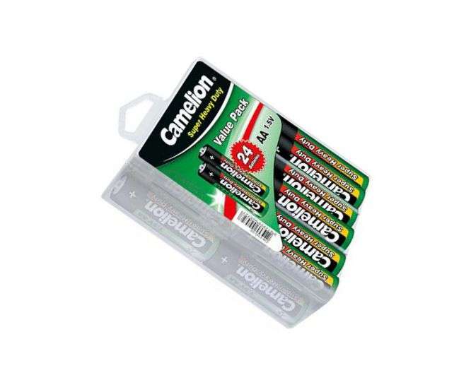 R6/AA SIZE BATTERY 1.5V ZINC CARBON - 24P/PACK EXP DATE = 10/2025 R6P-PBH24G