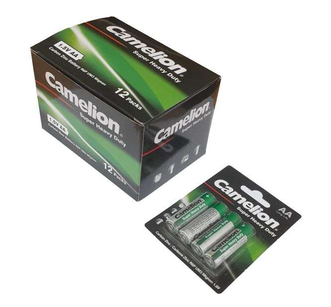 R6/AA BATTERY 1.5V 1.22A/h ZINC CHLORIDE - 48P/CARTON R6P-CP12G *DBK* expired 10/23