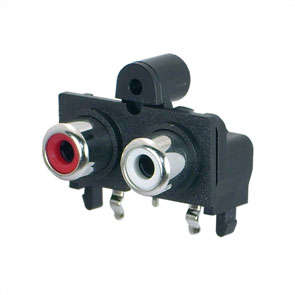 RCA SOCKET SET R/A PANEL-MOUNT RT213