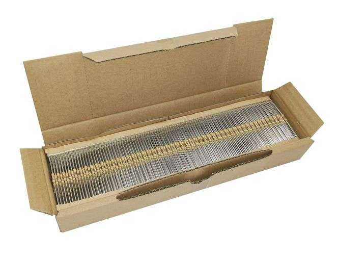 RESISTOR 1/4W ROUND C/F 5% 10M - 5K/BOX CF25-10M-J-TB