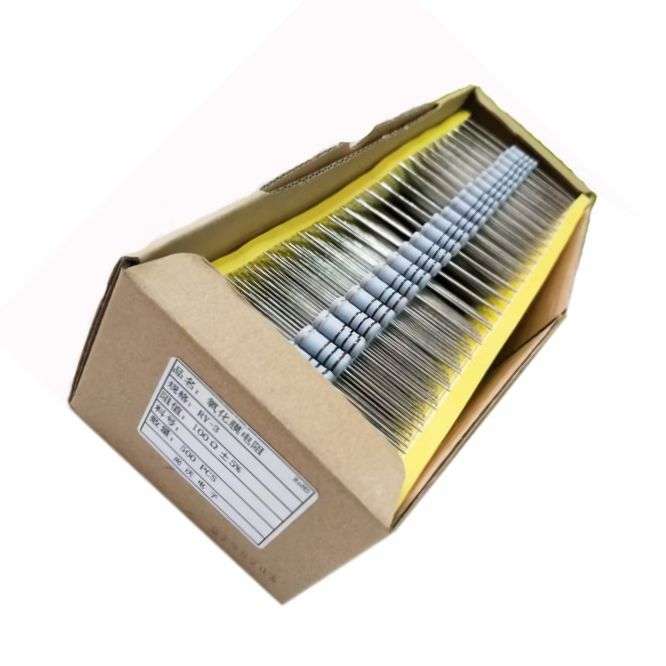 RESISTOR 5W ROUND M/O 5% 17x5mm 8K2 - 500/BOX MOF500S-8K2-J-TB