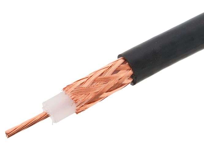 COAXIAL CABLE SOLID 50E O=10.3mm BLACK - DEBULK RG8U  COAX CAB