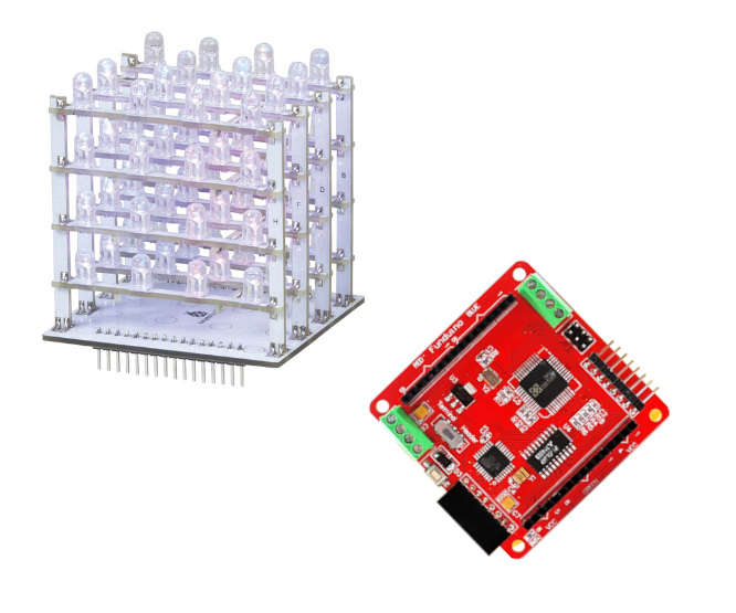 RGB LED CUBE KIT 4x4x4 WITH RGB FUNDUINO v1.A KS0177 / 0575