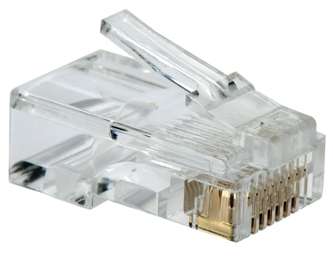 RJ45 MODULAR PLUG CONNECTOR 3 PRONG 8P8C CAT-5 - DEBULK RJ45-S